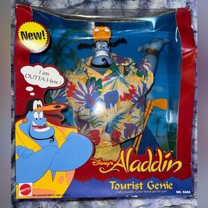 Disney Vintage Aladdin Tourist Genie Doll Figure Floral Shirt